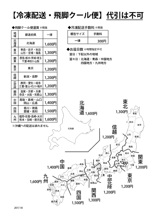 地域別送料表